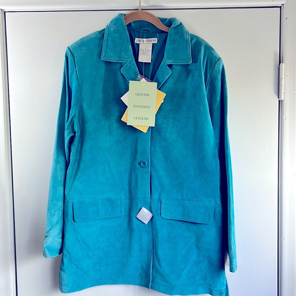 Jessica Holbrook Qvc Washable Suede jacket size Medium